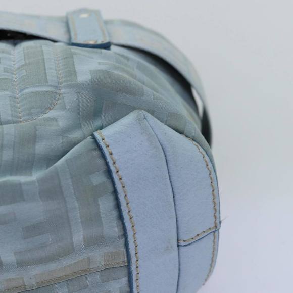 FENDI Zucca Canvas Hand Bag Light Blue Auth 75894 - Picture 15 of 16